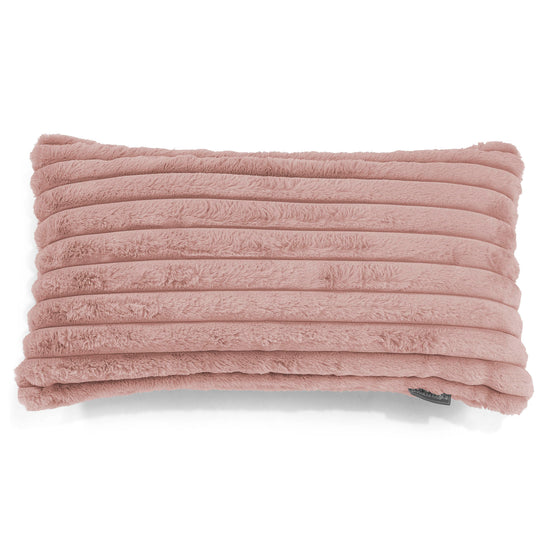 Fundas de Cojín Rectangular Gigante 40 x 80cm - Pana de Felpa Ultra Rosa Empolvado 01