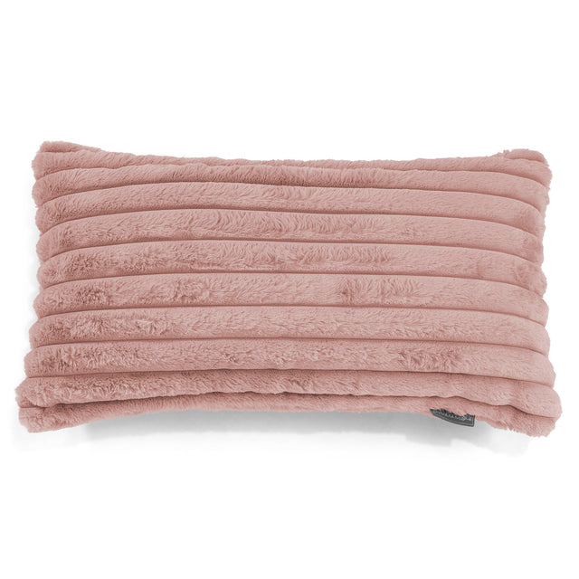 Fundas de Cojín Rectangular Gigante 40 x 80cm - Pana de Felpa Ultra Rosa Empolvado 01