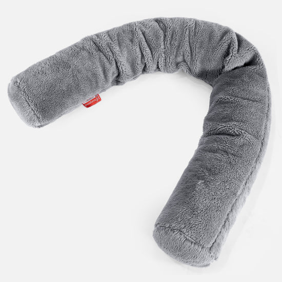 Almohada Gigante para Sofás XL - Piel de Osito Sintética Gris oscuro 01
