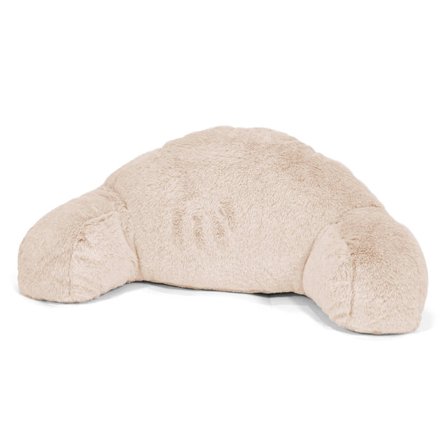 Almohada de Lectura para Niños de Alto Soporte - Piel de Conejo Sintética Blanco 01