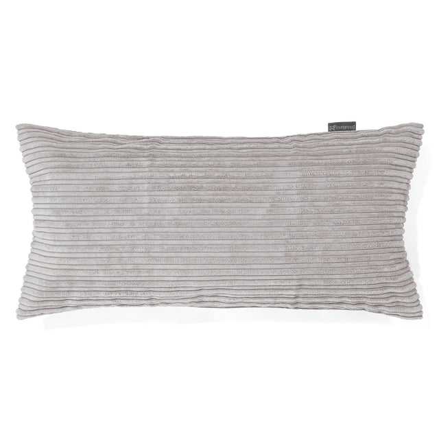 Fundas de Almohada Gigante 40 x 80cm - Pana Clásica Aluminio Plata 0
