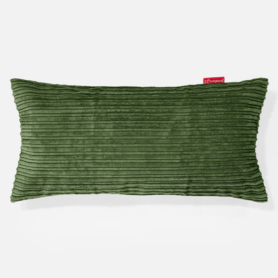 Fundas de Almohada Gigante 40 x 80cm - Pana Clásica Bosque Verde 0