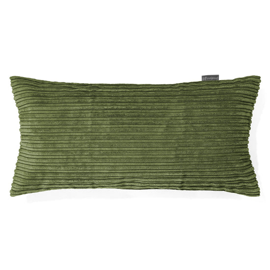 Fundas de Almohada Gigante 40 x 80cm - Pana Clásica Bosque Verde 0