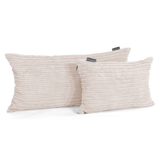 CloudSac 50 Almohada Gigante Viscoelástica 40 x 80cm - Pana Clásica Crema