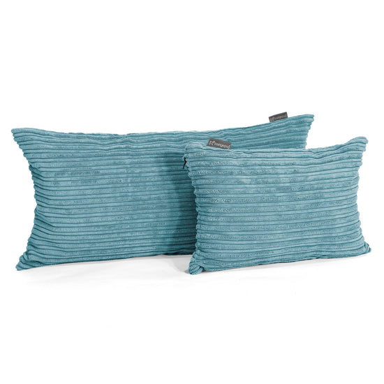 CloudSac 50 Almohada Gigante Viscoelástica 40 x 80cm - Pana Clásica Egeo Azul