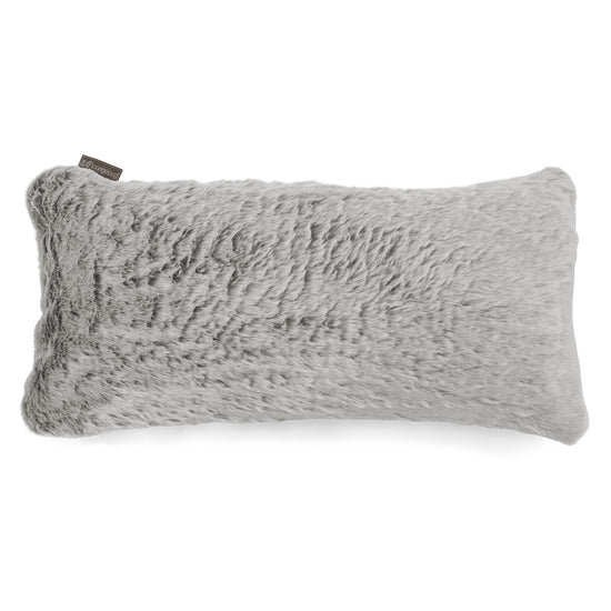 CloudSac 50 Almohada Gigante Viscoelástica 40 x 80cm - Piel de Conejo Sintética Gris Claro