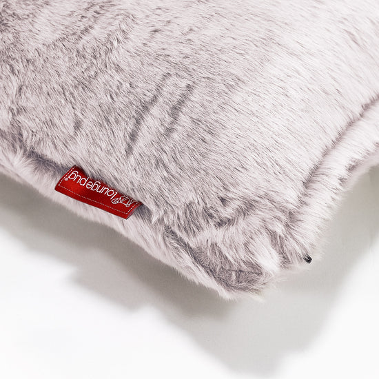 CloudSac 50 Almohada Gigante Viscoelástica 40 x 80cm - Piel de Conejo Sintética Rosa Empolvado