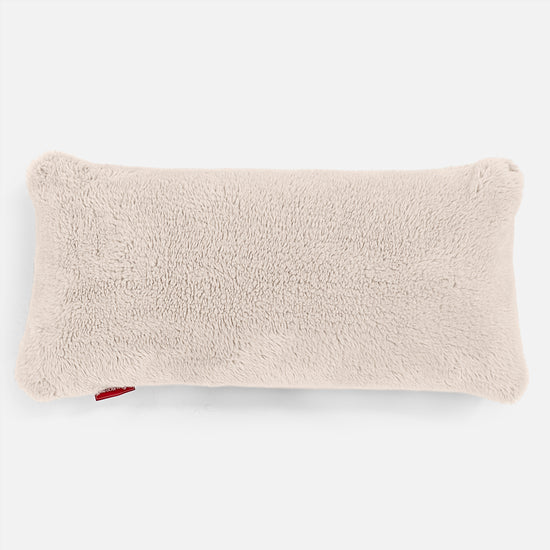 CloudSac 50 Almohada Gigante Viscoelástica 40 x 80cm - Piel de Osito Sintética Crema