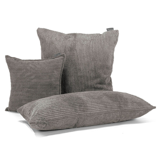 Cojín 47 x 47cm - Pompón Carbón Gris 04