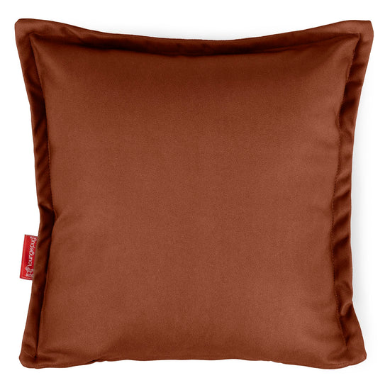 Fundas de Cojín 47 x 47cm - Cuero Vegano Castaño 01