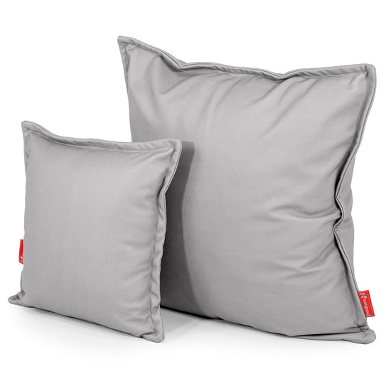 Fundas de Cojín 47 x 47cm - Cuero Vegano Gris 02