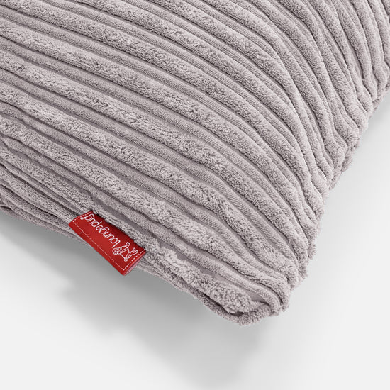 Fundas de Cojín 47 x 47cm - Pana Clásica Aluminio Plata 03