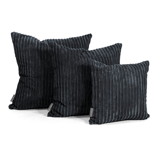 Cojín 47 x 47cm - Pana Clásica Negro 02