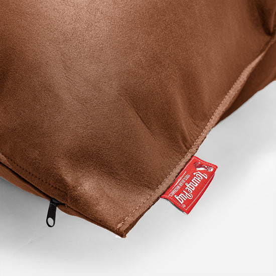 Cojín 47 x 47cm - Cuero Envejecido Marrón británico 02