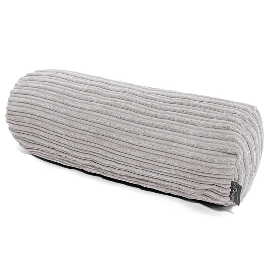 Fundas de Cojín Cilíndrico 20 x 55cm - Pana Clásica Aluminio Plata 01