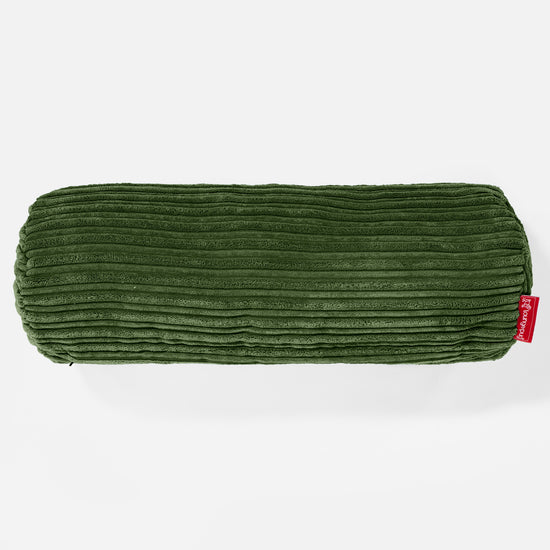 Fundas de Cojín Cilíndrico 20 x 55cm - Pana Clásica Bosque Verde 02