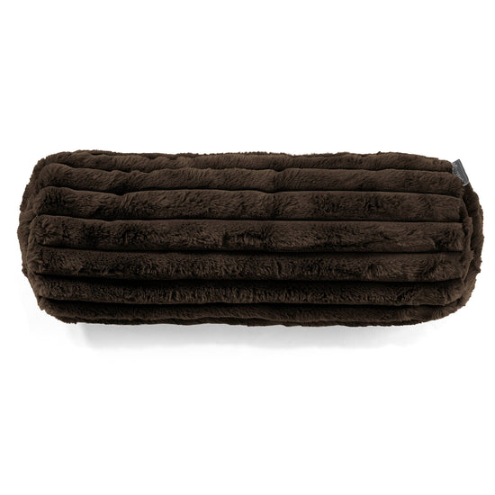 Fundas de Cojín Cilíndrico 20 x 55cm - Pana de Felpa Ultra Café 02