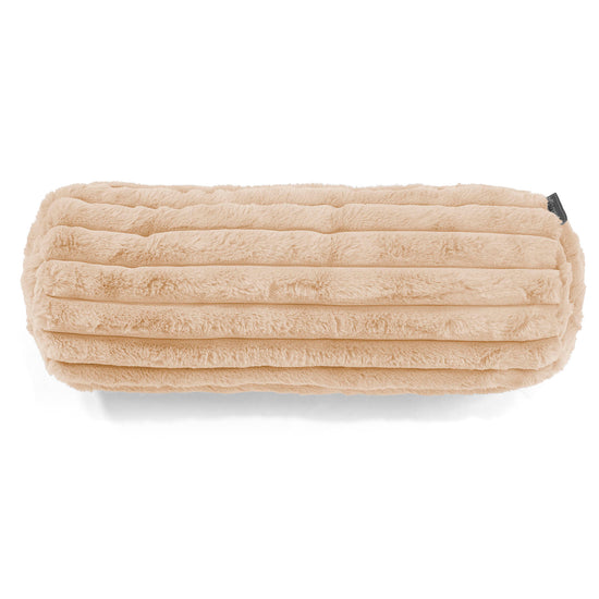 Fundas de Cojín Cilíndrico 20 x 55cm - Pana de Felpa Ultra Durazno 02