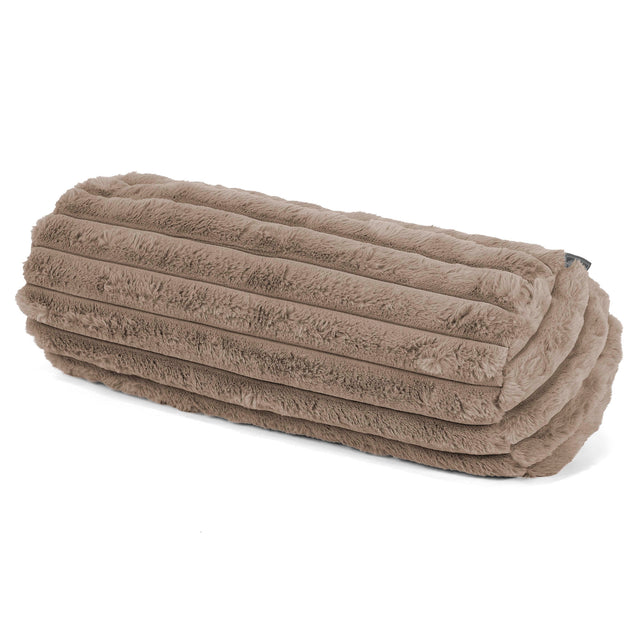 Fundas de Cojín Cilíndrico 20 x 55cm - Pana de Felpa Ultra Visón 01