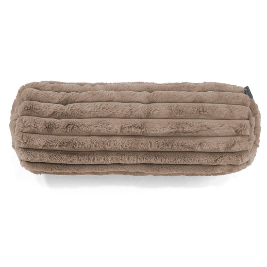 Fundas de Cojín Cilíndrico 20 x 55cm - Pana de Felpa Ultra Visón 02