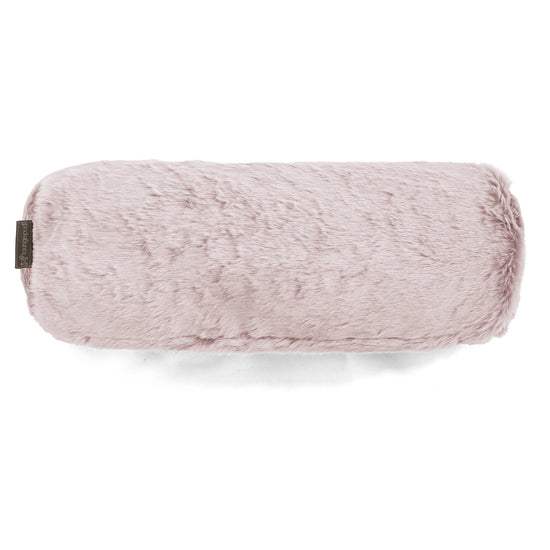 Cojín Cilíndrico 20 x 55cm - Piel de Conejo Sintética Rosa Empolvado 02