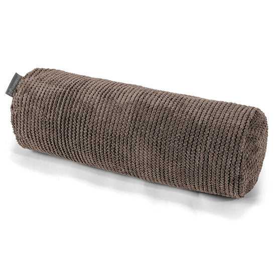 Cojín Cilíndrico 20 x 55cm - Pompón Chocolate 01