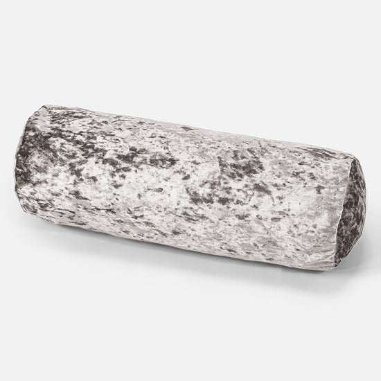 Cojín Cilíndrico 20 x 55cm - Terciopelo Retro Plata 01