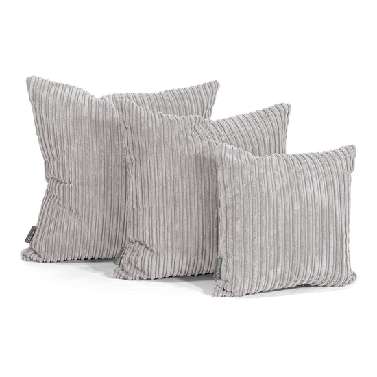 Fundas de Cojín Extra Grande 70 x 70cm - Pana Clásica Aluminio Plata 02