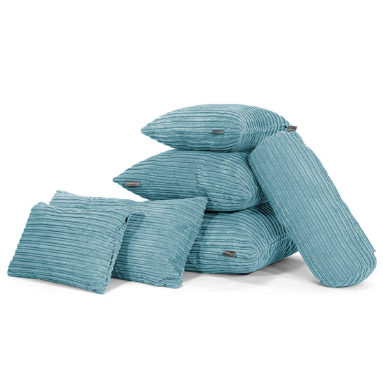 Cojín Extra Grande 70 x 70cm - Pana Clásica Egeo Azul 04