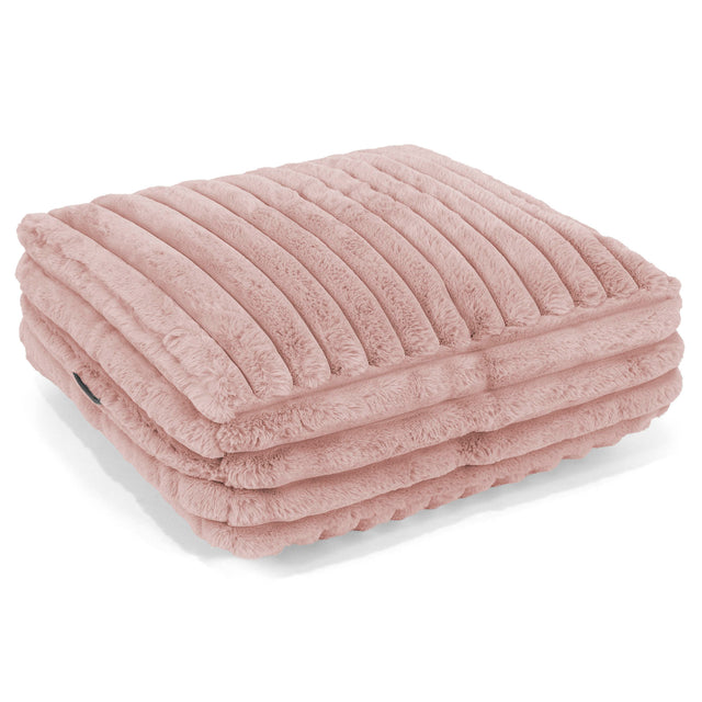 Cojín de Piso Grande - Pana de Felpa Ultra Rosa Empolvado 01