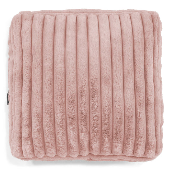Cojín de Piso Grande - Pana de Felpa Ultra Rosa Empolvado 02
