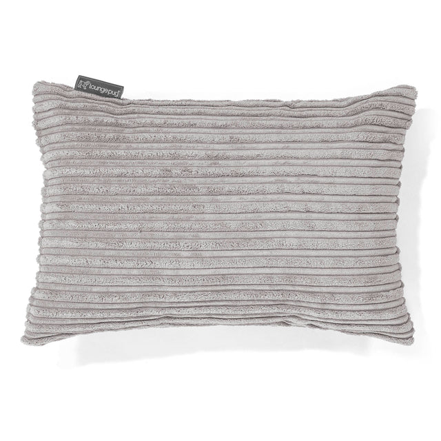 Fundas de Cojín Rectangular 35 x 50cm - Pana Clásica Aluminio Plata 01