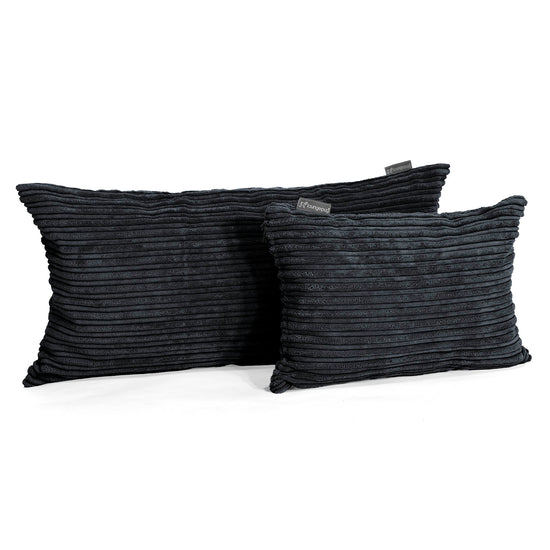 Cojín Rectangular 35 x 50cm - Pana Clásica Negro 03