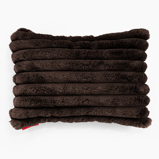 Fundas de Cojín Rectangular 35 x 50cm - Pana de Felpa Ultra Café 01