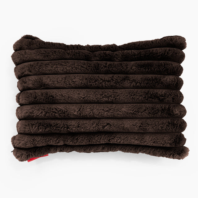 Fundas de Cojín Rectangular 35 x 50cm - Pana de Felpa Ultra Café 01