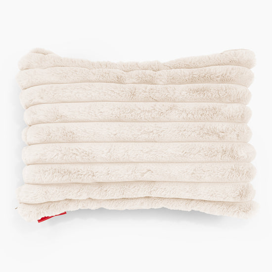 Fundas de Cojín Rectangular 35 x 50cm - Pana de Felpa Ultra Crema 01