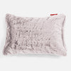 Cojín Rectangular 35 x 50cm - Piel de Conejo Sintética Rosa Empolvado 01
