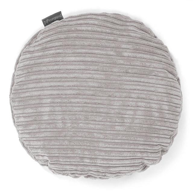 Fundas de Cojín Redondo 50cm - Pana Clásica Aluminio Plata 01