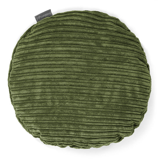 Fundas de Cojín Redondo 50cm - Pana Clásica Bosque Verde 01