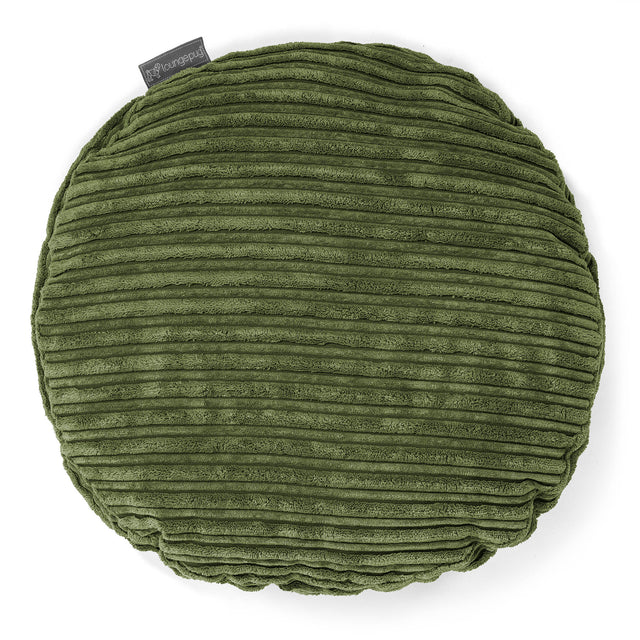 Fundas de Cojín Redondo 50cm - Pana Clásica Bosque Verde 01