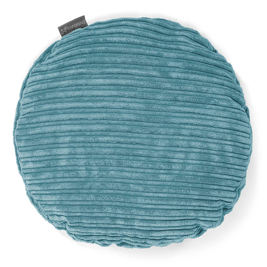 Cojín Redondo 50cm - Pana Clásica Egeo Azul 01