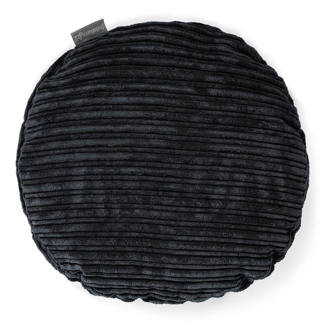 Cojín Redondo 50cm - Pana Clásica Negro 01