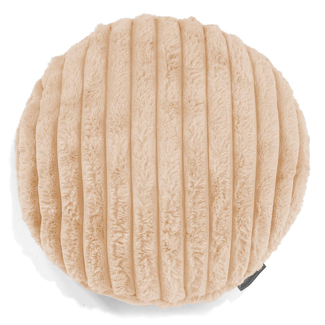 Fundas de Cojín Redondo 50cm - Pana de Felpa Ultra Durazno 01