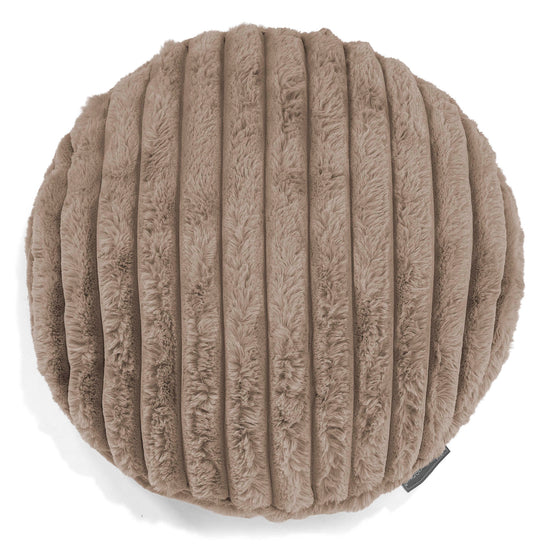 Fundas de Cojín Redondo 50cm - Pana de Felpa Ultra Visón 01