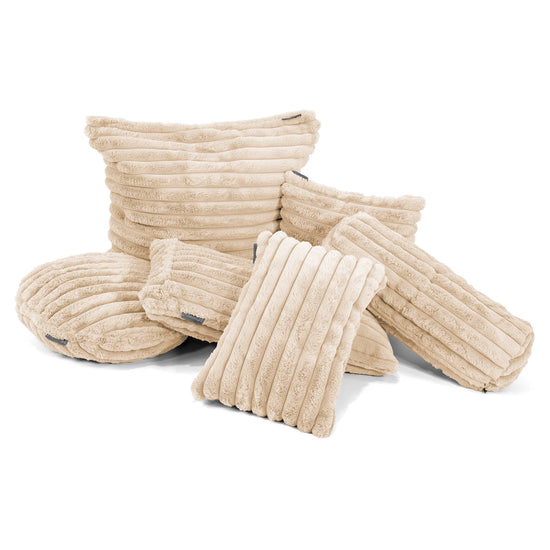Fundas de Cojín 47 x 47cm - Pana de Felpa Ultra Crema 03