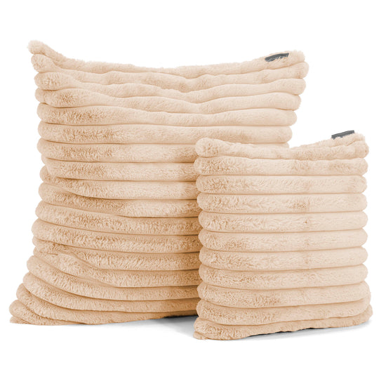 Fundas de Cojín 47 x 47cm - Pana de Felpa Ultra Durazno 02