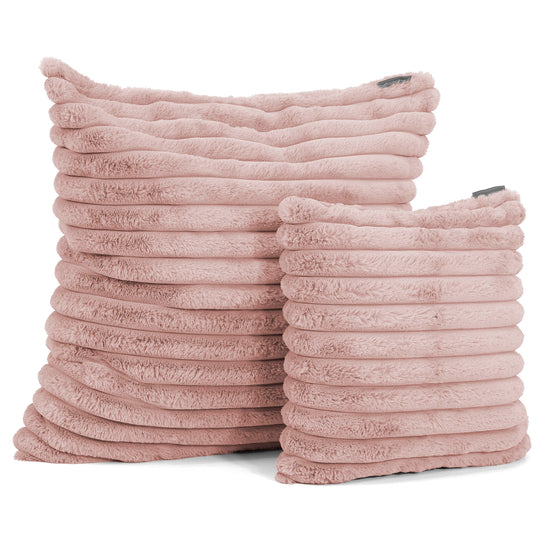 Fundas de Cojín 47 x 47cm - Pana de Felpa Ultra Rosa Empolvado 02