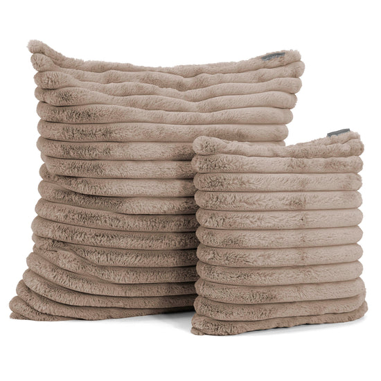Fundas de Cojín 47 x 47cm - Pana de Felpa Ultra Visón 02