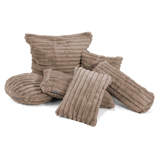 Fundas de Cojín 47 x 47cm - Pana de Felpa Ultra Visón 03
