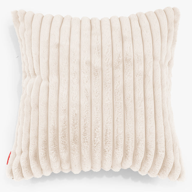 Fundas de Cojín Extra Grande 70 x 70cm - Pana de Felpa Ultra Crema 01